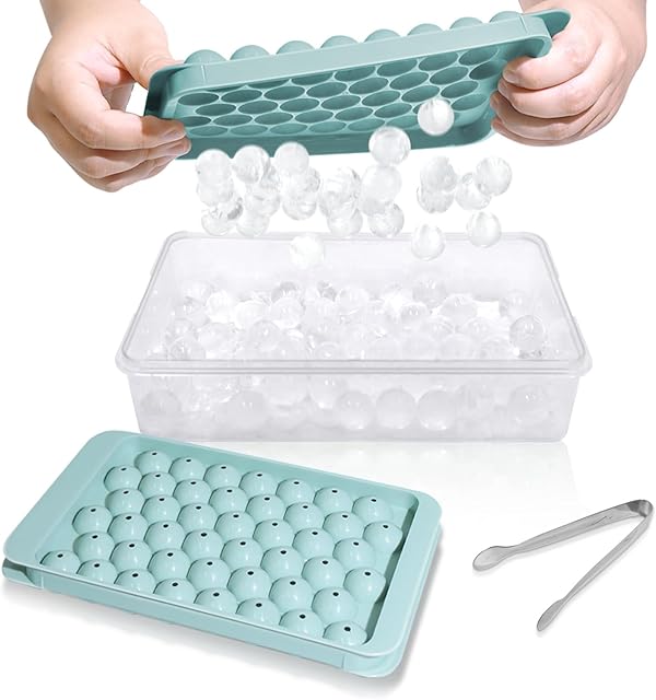 WIBIMEN Ice Cube Tray with Lid and Bin